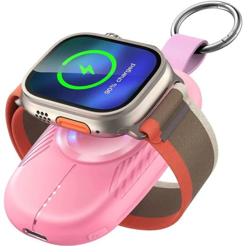 Portable Charger for Apple Watch, 1200mAh Magnetic Keychain Wireless Power Bank